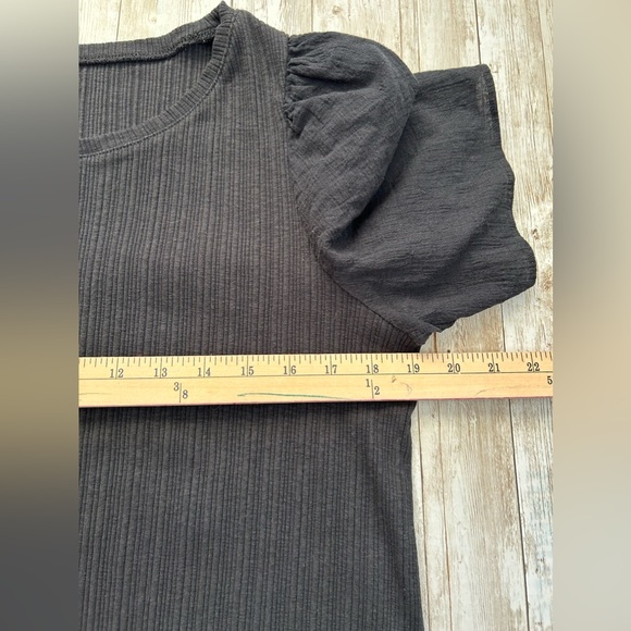 Madewell flutter sleeve Top in black LARGE - Picture 4 of 4